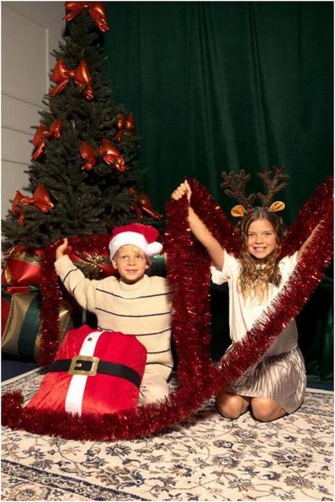 Produktbild Partydeco Weihnachtsmann-Geschenksack, 50 x 70 cm, Rot / Weiss (1x)