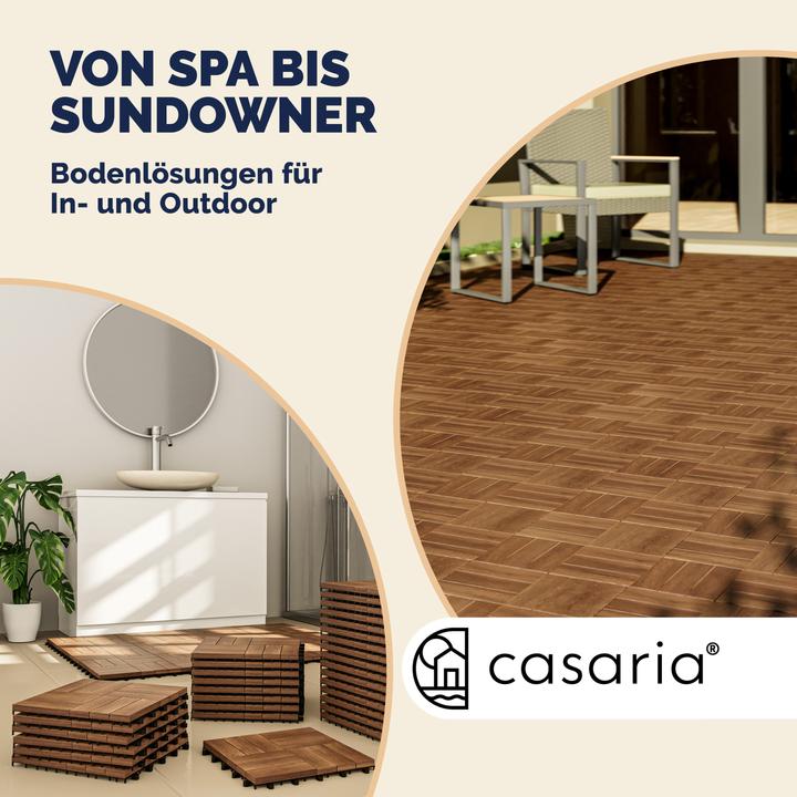 Immagine prodotto Casaria Set di piastrelle in legno d' acacia (66 x, 30 x 30 cm)