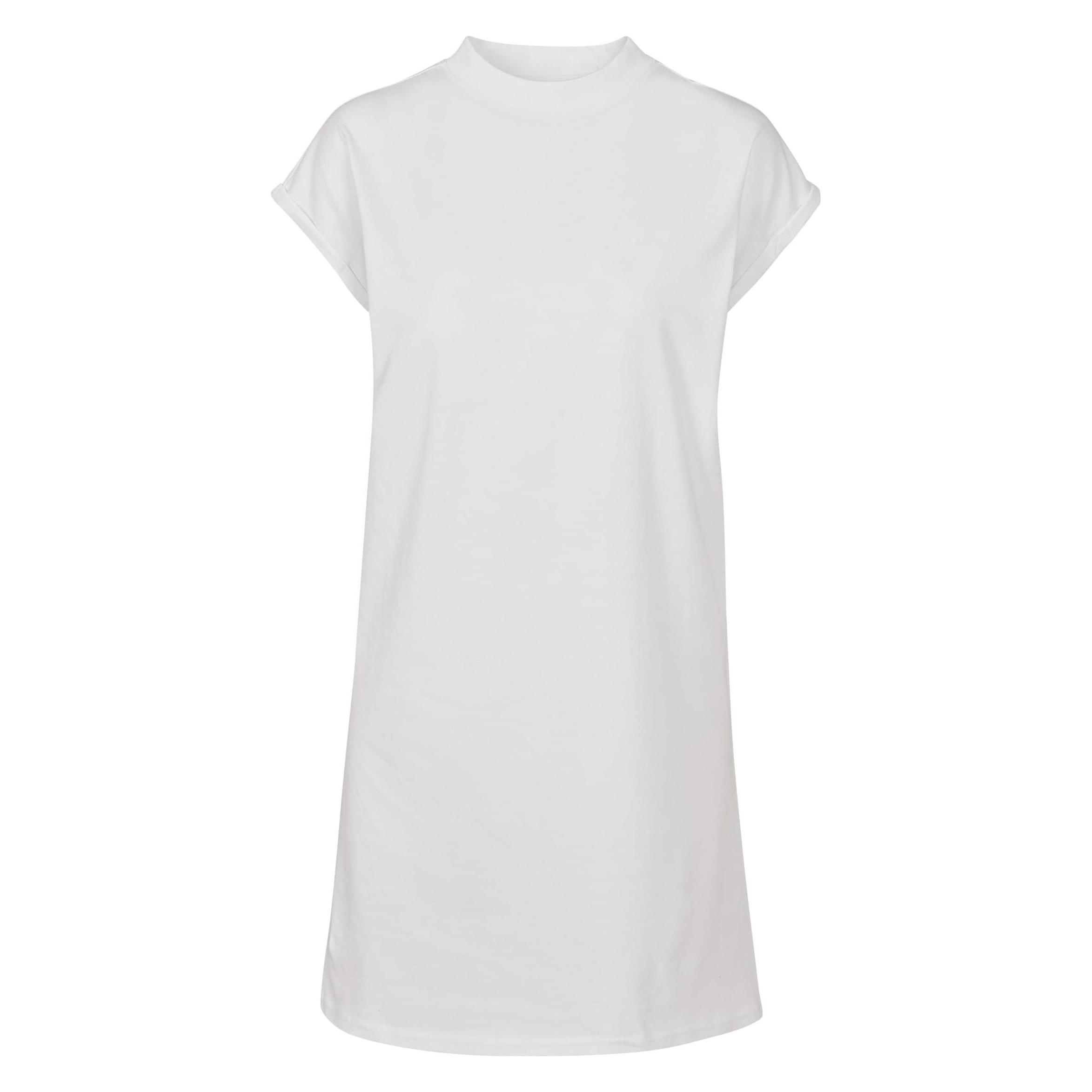 Build Your Brand, Damen, Kleider, Ladies' Turtle Extended Shoulder Dress, Weiss, (Xs)