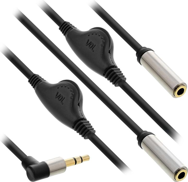 Actual product image InLine Slim Audio Y-Cable Jack 3 (0.25 m, 3.5mm jack (AUX))