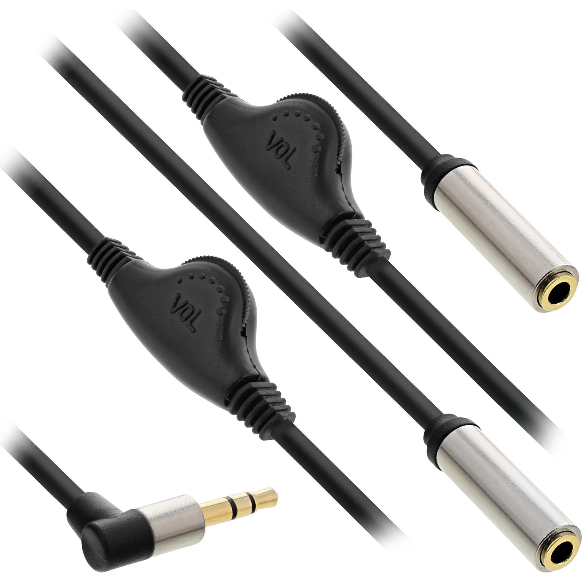 InLine Slim Audio Y-Kabel Klinke 3 (0.25 m, 3.5mm Klinke (AUX)), Audio Kabel