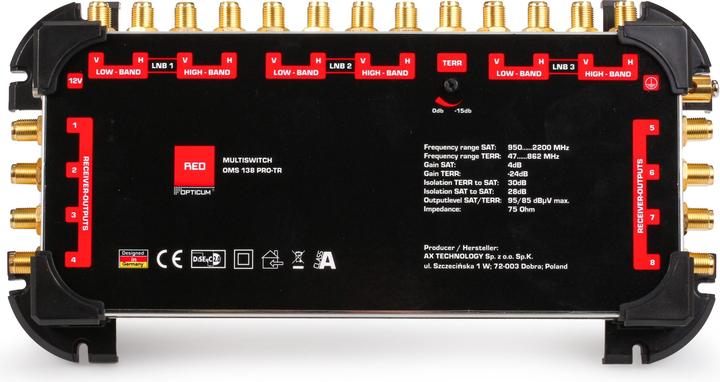Image du produit Opticum Multiswitch OMS 13/8 PRO-TR (Multi commutateur)