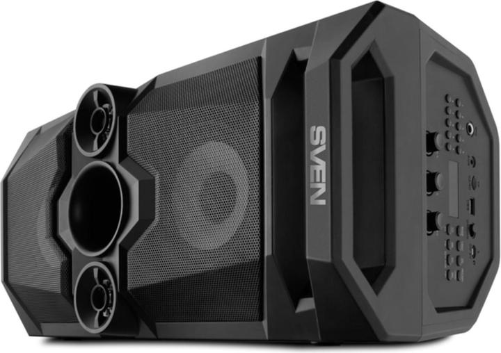 Produktbild Sven Speaker PS-650, juodas, power output 2x25W (RMS), TWS, Bluetooth, FM, USB, Micro SD, LED-displa (10 h, Akkubetrieb)
