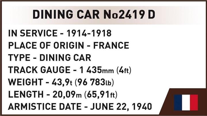 Actual product image Cobi Compiègne Wagon 1940 / 2030 pcs