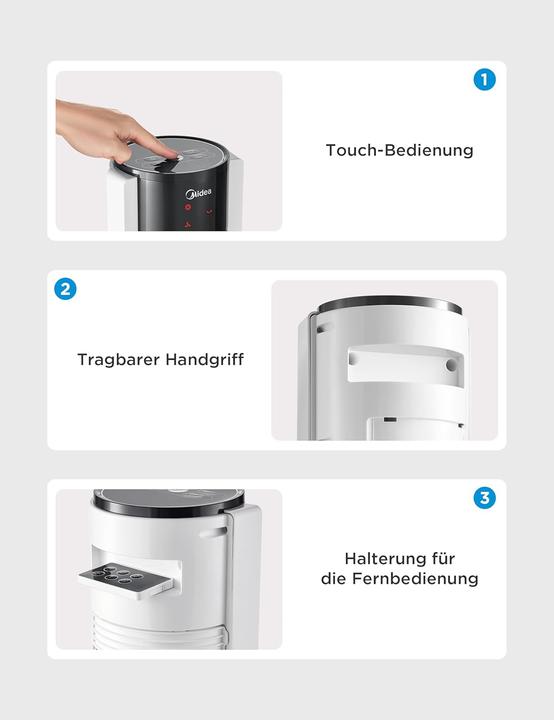 Actual product image Midea Turmventilator mit Fernbedienung und Timer (45 dB)