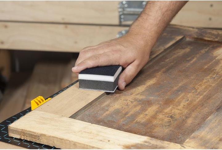 Actual product image wolfcraft wolfcraft 1 hand sander set 4 pcs. with velcro thread (P60)