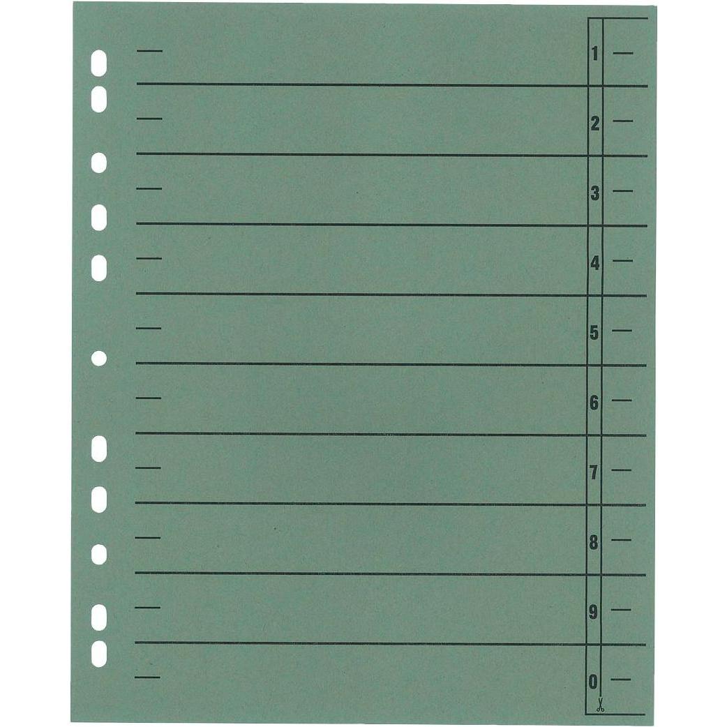 10x Schäfer Shop, Ordner Zubehör, Select Trennblätter mit Taben, DIN A4- Format, Linienaufdruck, 100 Stück