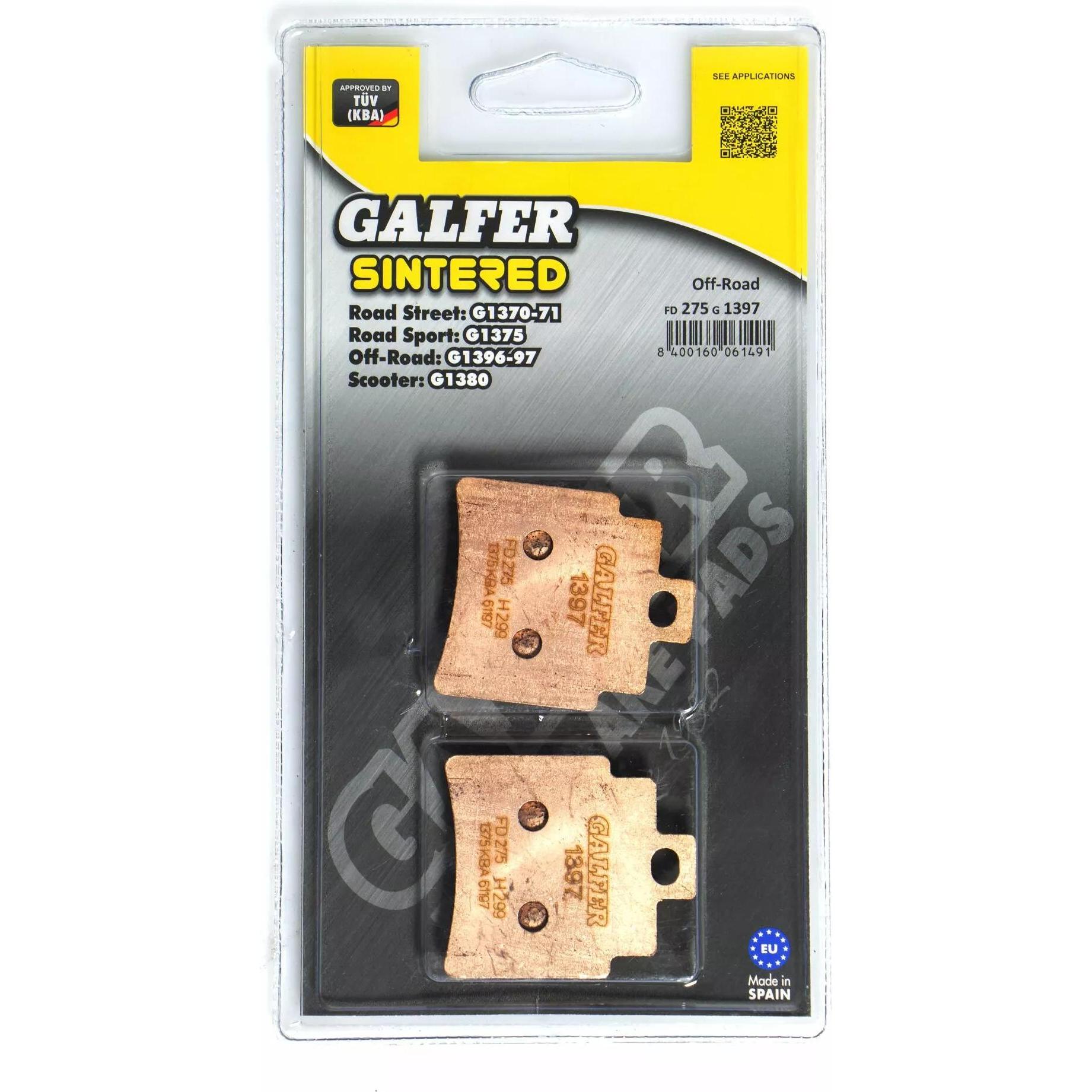 Galfer Bike, Bremsbeläge