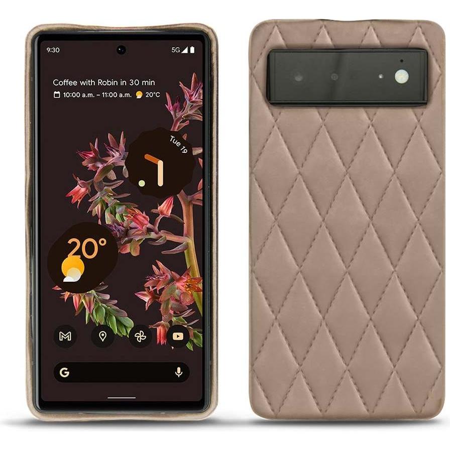 Noreve Lederschutzhülle (Google Pixel 6), Smartphone Hülle, Beige