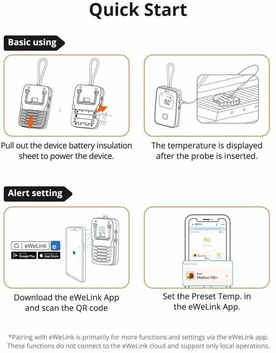 Actual product image Sonoff Temperature sensor BMT01 Black