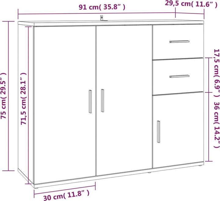 Image du produit vidaXL Ares (91 x 91 x 75 cm)