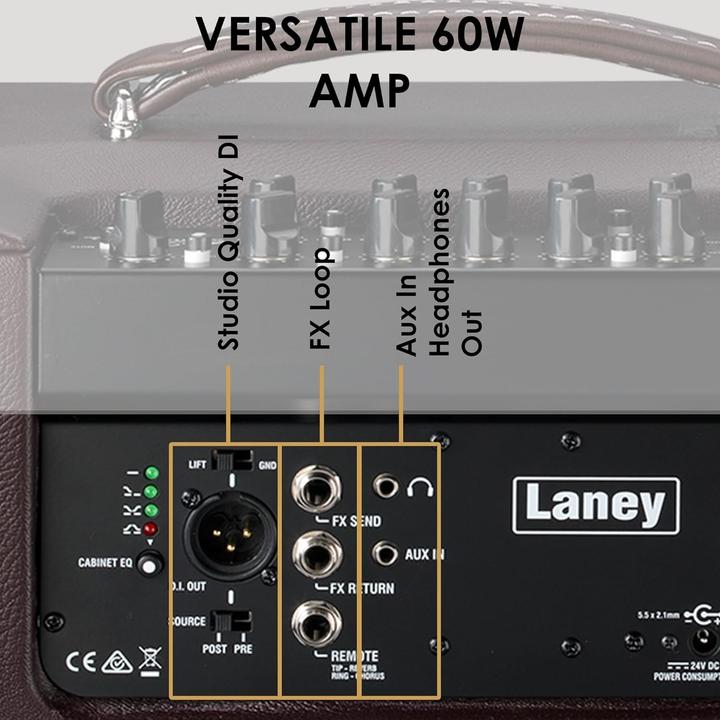 Produktbild Laney Akoestisch instrument combo versterker mit digitalen effekten und anti-feedback (Gitarre, 60 W)