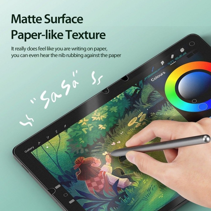 Produktbild Dux Ducis Naad Paperfeel Schutzfolie Tab S8/S7 - Schwarz (1 Stück, Galaxy Tab S9, Galaxy Tab S8, Galaxy Tab S7)