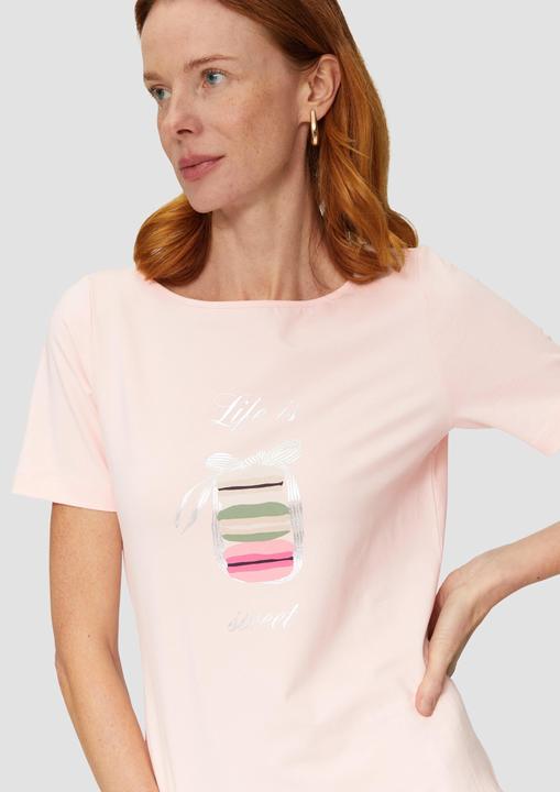 Produktbild S.Oliver T-Shirt T-Shirt mit Metallicprint auf der Front (46)