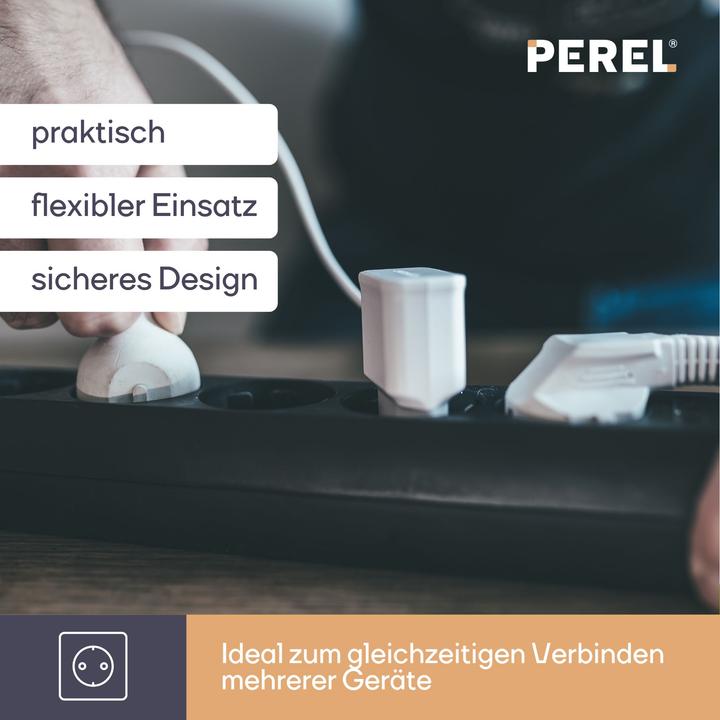 Produktbild Velleman 6-Fach-Steckdosenleiste - Mit überlastschutz - Stecker-Typ E (Französisches System) (6 x, CEE 7/5, 1.50 m)