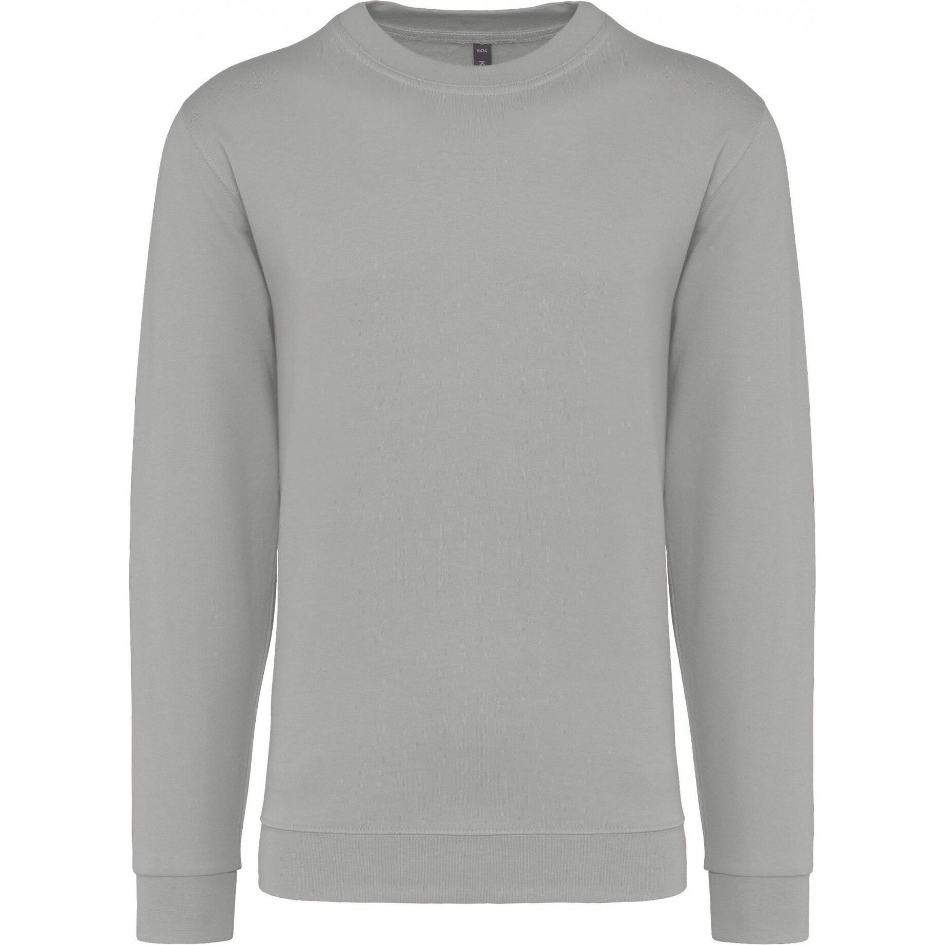 Kariban, Pullover, Sweatshirt mit Rundhalsausschnitt, Grau, (4XL)