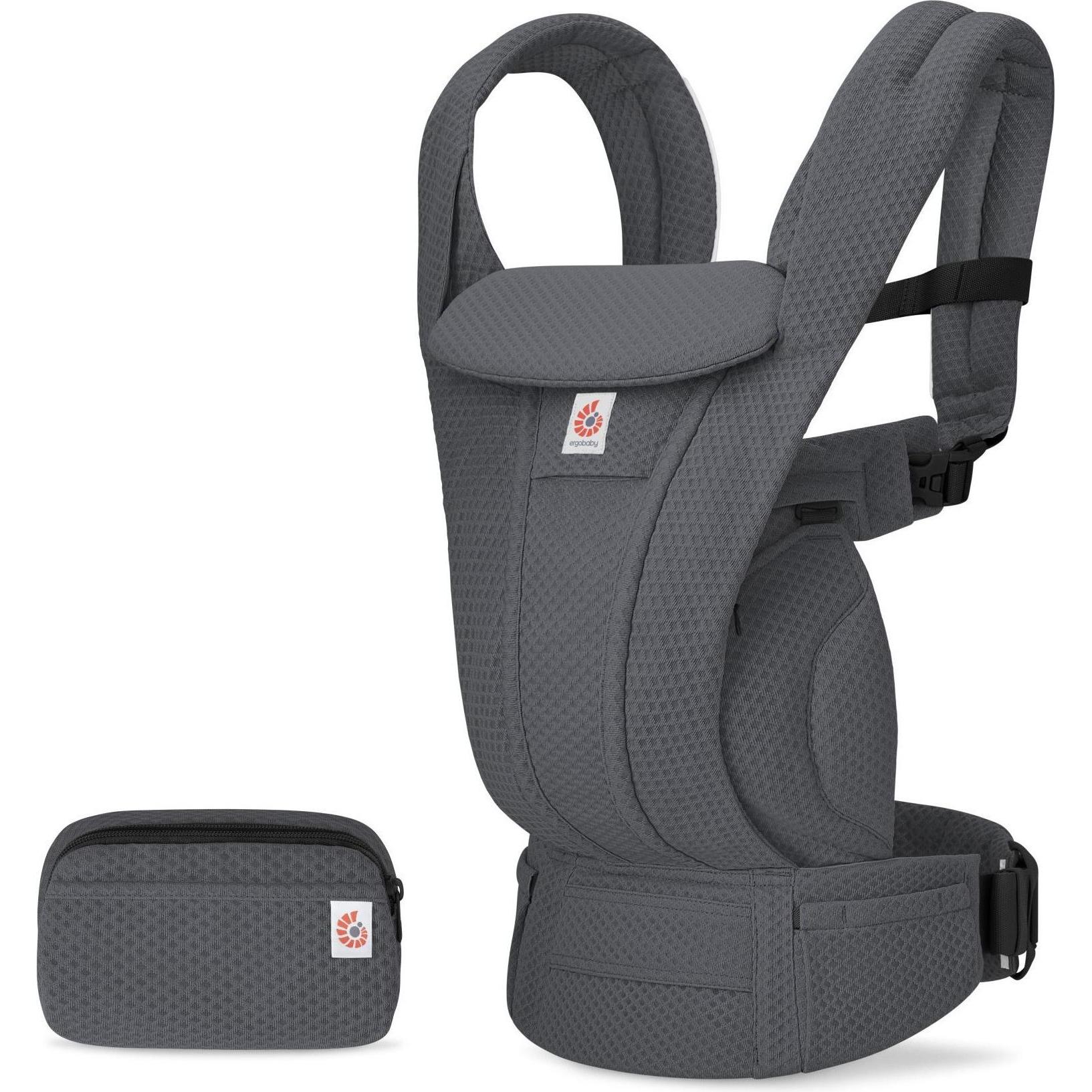 Ergobaby, Marsupio bebè, Omni Deluxe Mesh Babytrage - Graphite Grey