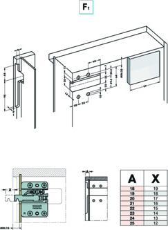 Actual product image Camar 807RV Base cabinet hanger right Cabinet hanger 120kg galvanised steel (1 pcs.)