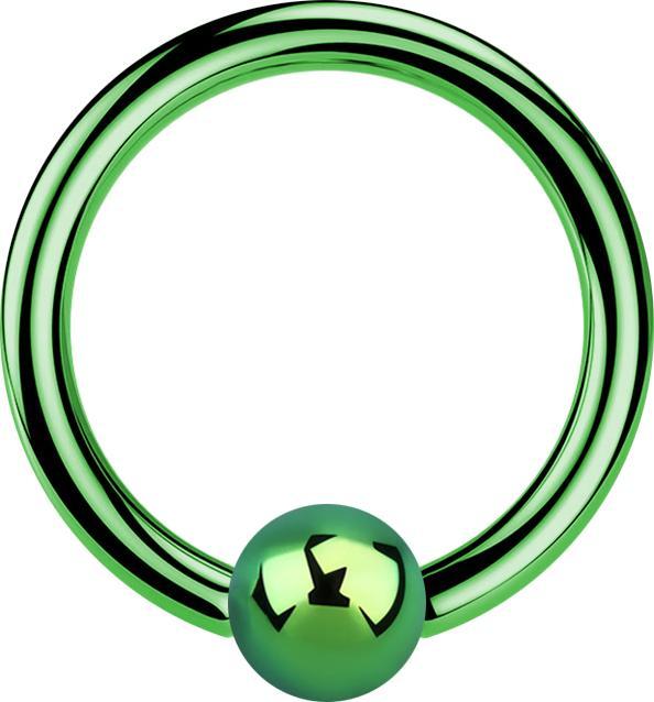Image du produit Star Piercing Micro Ball Closure Ring vert (sans laiton, Titane)