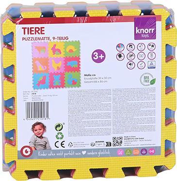 Produktbild Knorrtoys Puzzlematte - „Tiere“/9-tlg./30 cm (30 x 30 cm)