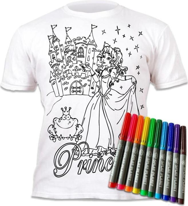 Planet Wiederfärbbares T-Shirt „Prinzessin 5–6“.
