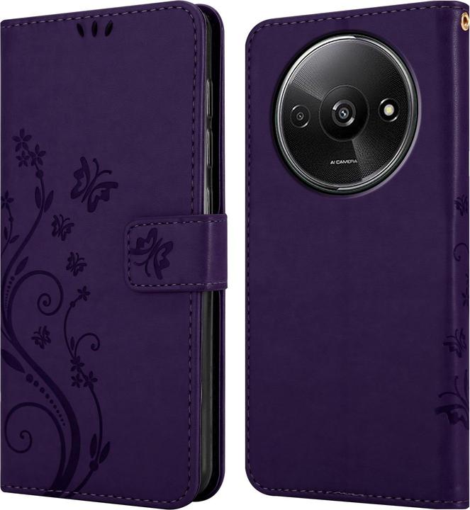 Actual product image Cadorabo Case for Xiaomi RedMi A3 / A3X Flower Book (Xiaomi Redmi A3)