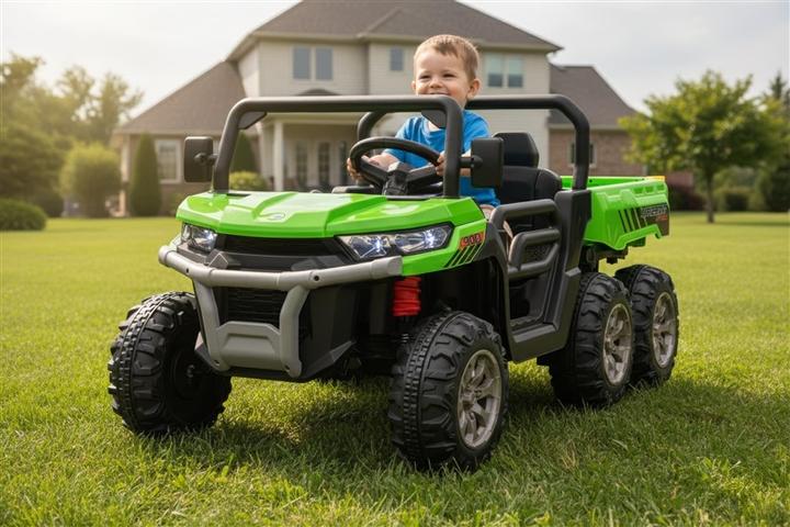 Actual product image Children's electric buggy with trailer, green