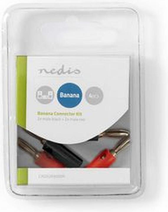 Produktbild Nedis Bananestecker | gerade | Stecker | Vernickelt | Schraube | Kabeleingangsdurchmesser: 4.5 mm |