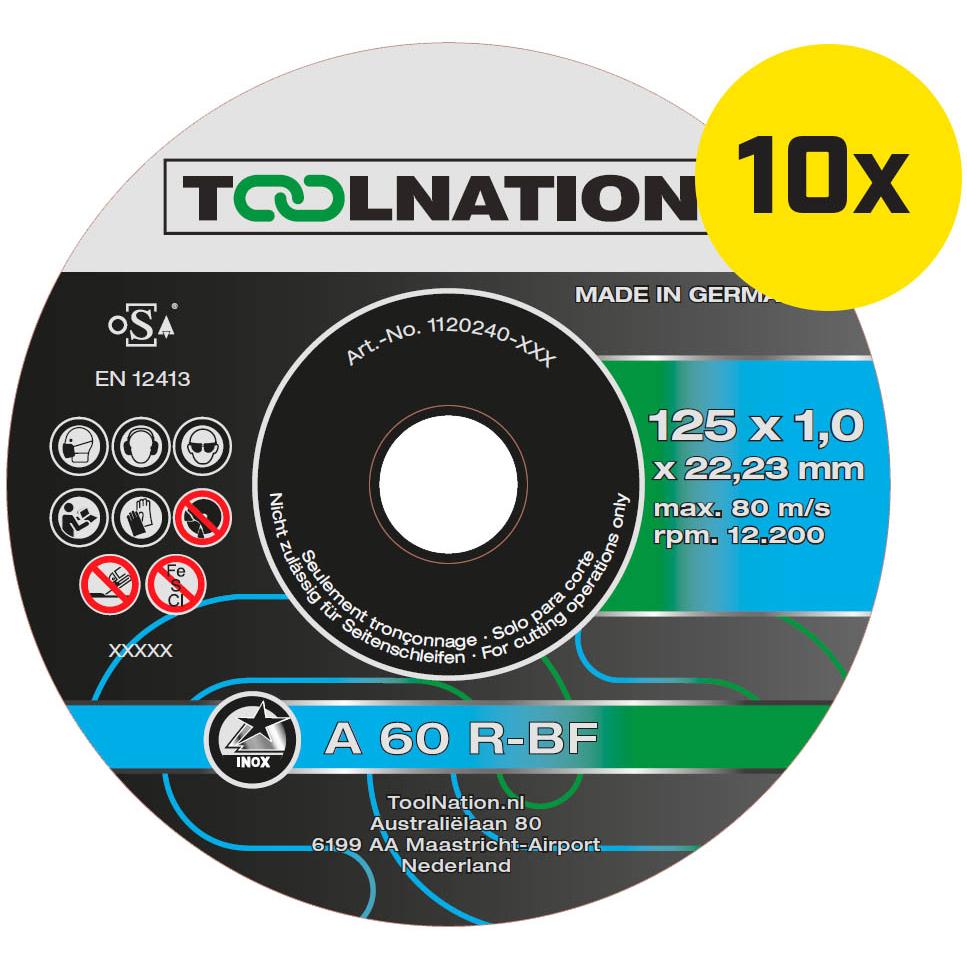 Toolnation, Sägeblatt, 6900988694 Trennscheibe A 60 R-BF 125 x 1,0 x 22,23 mm (10 St.)