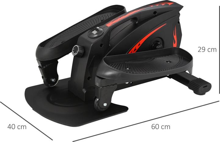 Image du produit Homcom Mini stepper avec écran LCD Vélo d'appartement Vélo à pédales avec résistance réglable en continu