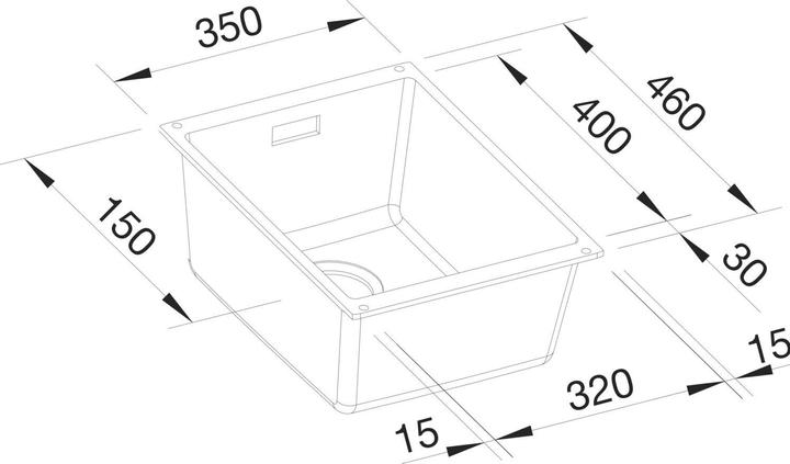 Produktbild Blanco Subline 320-U (Unterbauspüle, 35 cm, 46 cm)