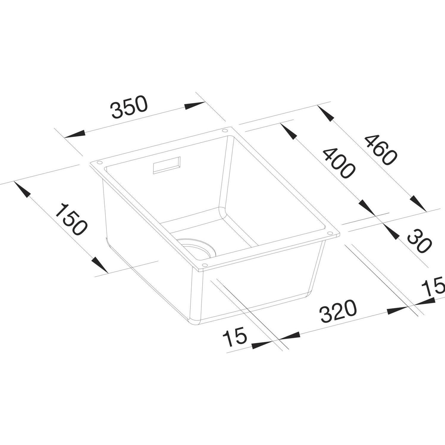 Thumbnail - Blanco, Spülbecken, Subline 320-U (Unterbauspüle, 35 cm, 46 cm)