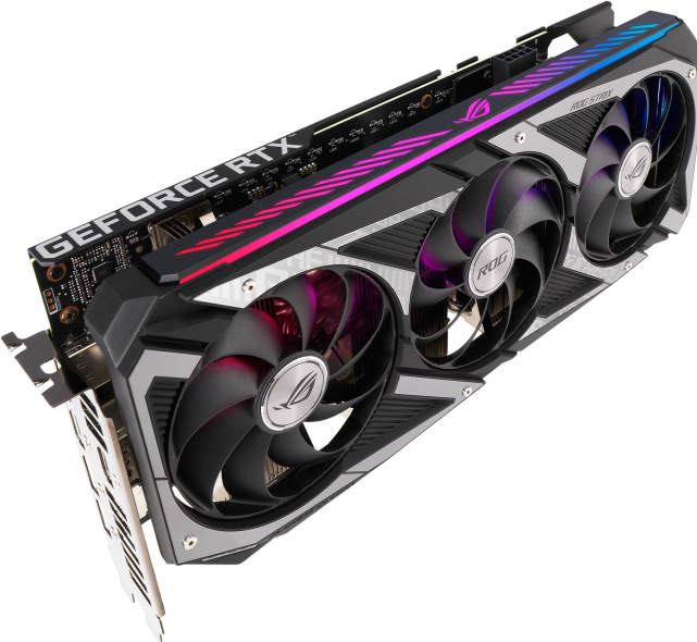 Actual product image ASUS ROG Strix GeForce RTX 3050 OC 8GB GDDR6 3xDP 1.4a 2xHDMI 2.1 (8 GB)