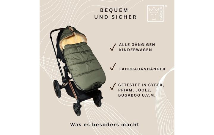 Produktbild Kaiser Baby Kaiser Thermo Fusssack mit Lammfelleinlage Sheepy, kaki