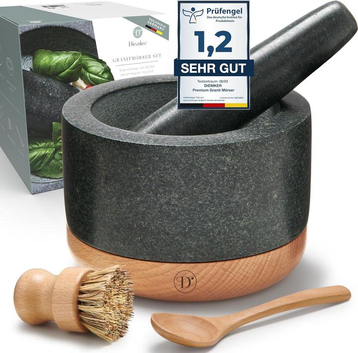 Diemker Mortaio in granito con pestello