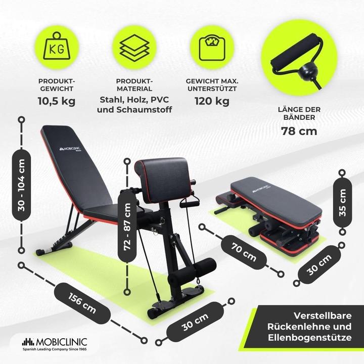 Actual product image Mobiclinic Planefit Adjustable Folding Bench