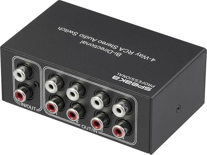 Produktbild SpeaKa Professional 1+4 Port Cinch-Audio-Switch mit Audio-Ports