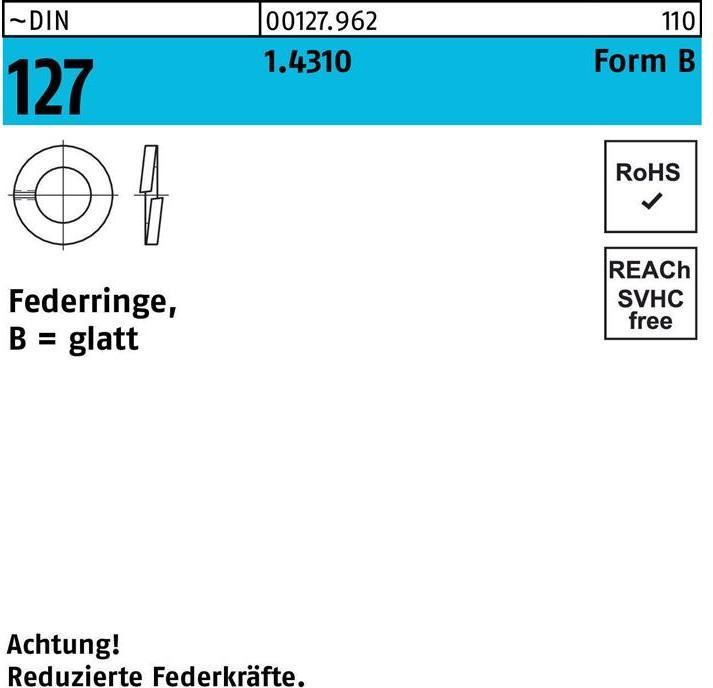 Produktbild Federring DIN 127 B 12 1.4310