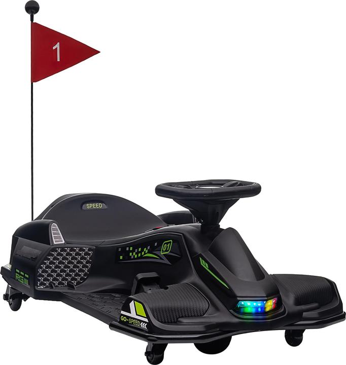 Homcom Kinder Elektro Gokart Kunststoff, Metall Schwarz