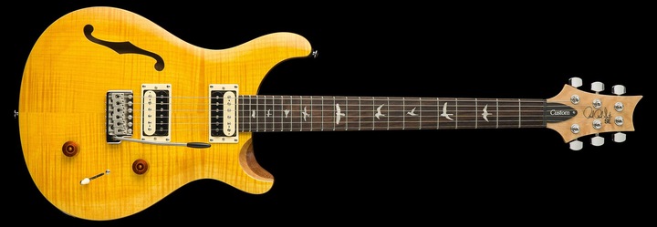 Produktbild PRS SE Custom 22 Semi-Hollow - Santana Yellow (E-Gitarre, Ahorn, Mahagoni, Palisander)