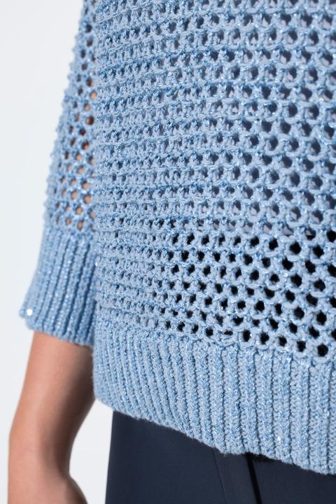 Produktbild Ulla Popken Pullover, Pailletten, Oversized, Rundhals, 3/4-Arm (54)