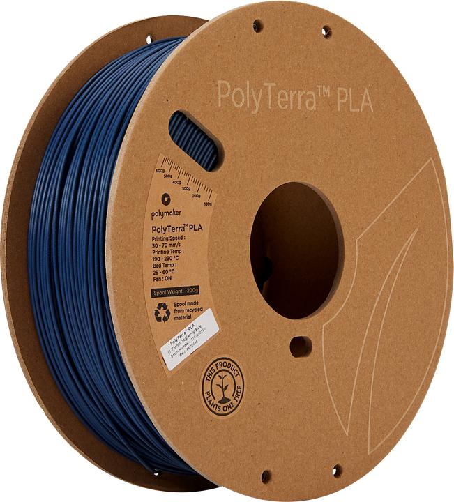 Produktbild Polymaker PolyTerra PLA (PLA, 1.75 mm, 1000 g, Blau)