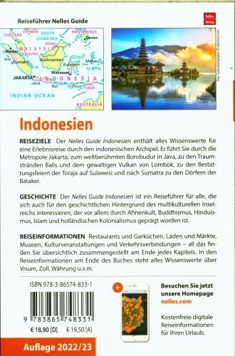 Produktbild Nelles Guide Reiseführer Indonesien (Deutsch, Nelles Verlag, 2022)