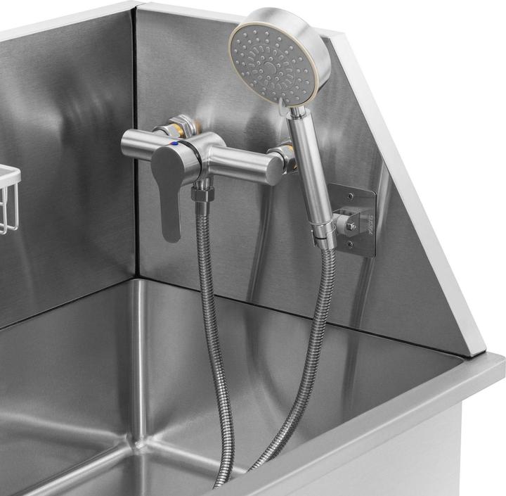 Produktbild Physa Hundebadewanne Hundewanne Haustierpflegewanne Edelstahl bis 60 kg Komplettset (Hund)