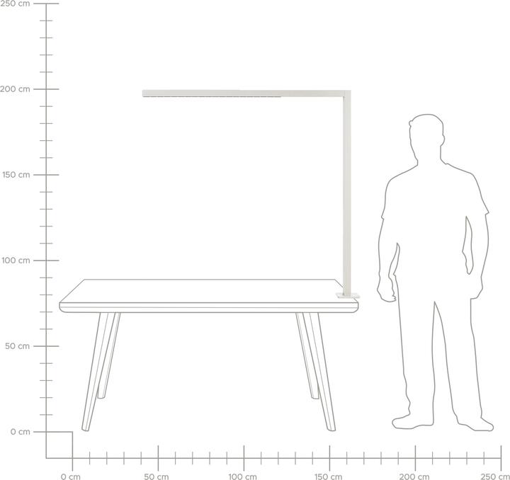 Produktbild Beliani Schreibtischlampe LED Metall silber klemmbar OCTANT