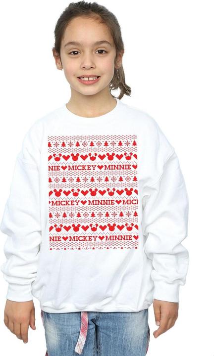 Produktbild Disney Mickey And Minnie Christmas Fair Isle Sweatshirt Mädchen (116)