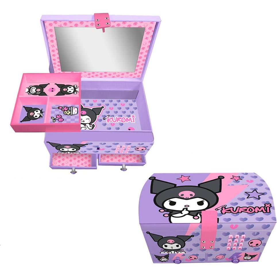 Kids Euroswan, Portagioielli, Hello Kitty Kuromi Secret sound jewellery box