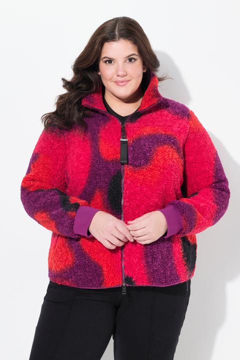 Actual product image Ulla Popken Abstract Print Zip Fleece (42, 44)