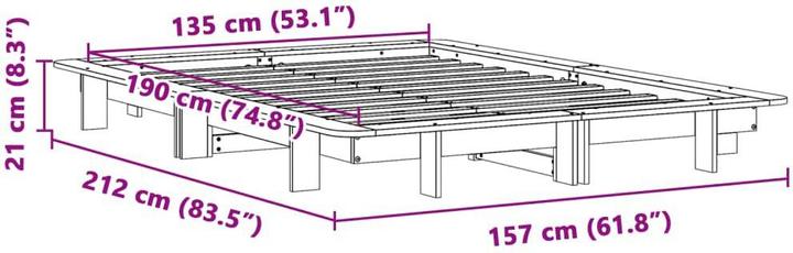 Image du produit vidaXL Bettgestell (135 x 190 cm)