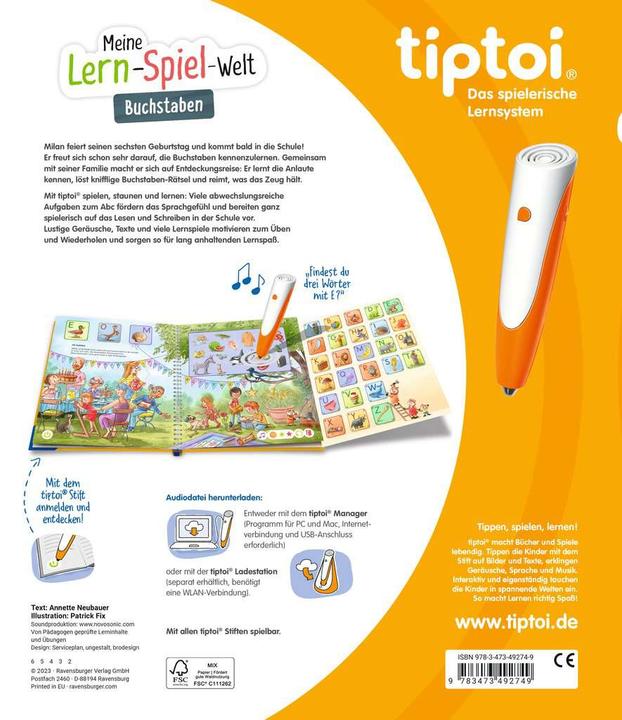 Produktbild tiptoi Buchstaben (Deutsch, Patrick Fix, Annette Neubauer, 2023)